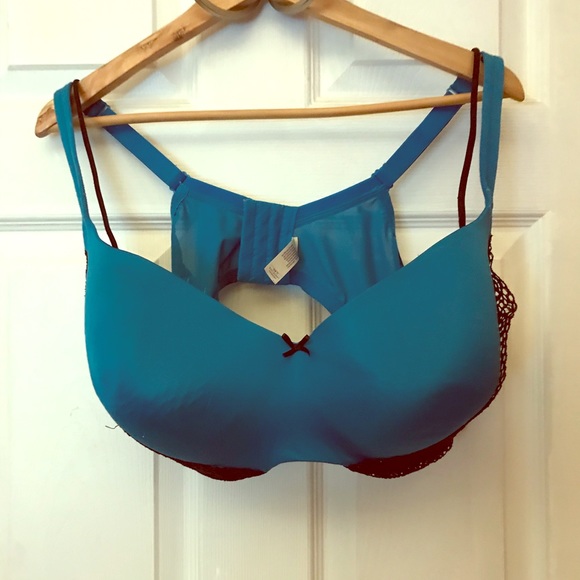 Cacique Other - Cacique teal and black lace bra 42DDD
